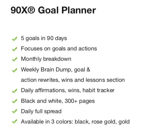 11 PDF Collection - 4 90X® Digital Planners & 7-Step Goal Strategy System