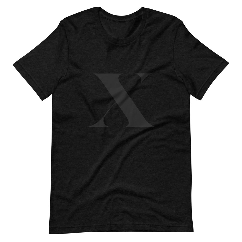 All Black X Short Sleeve Unisex T-Shirt