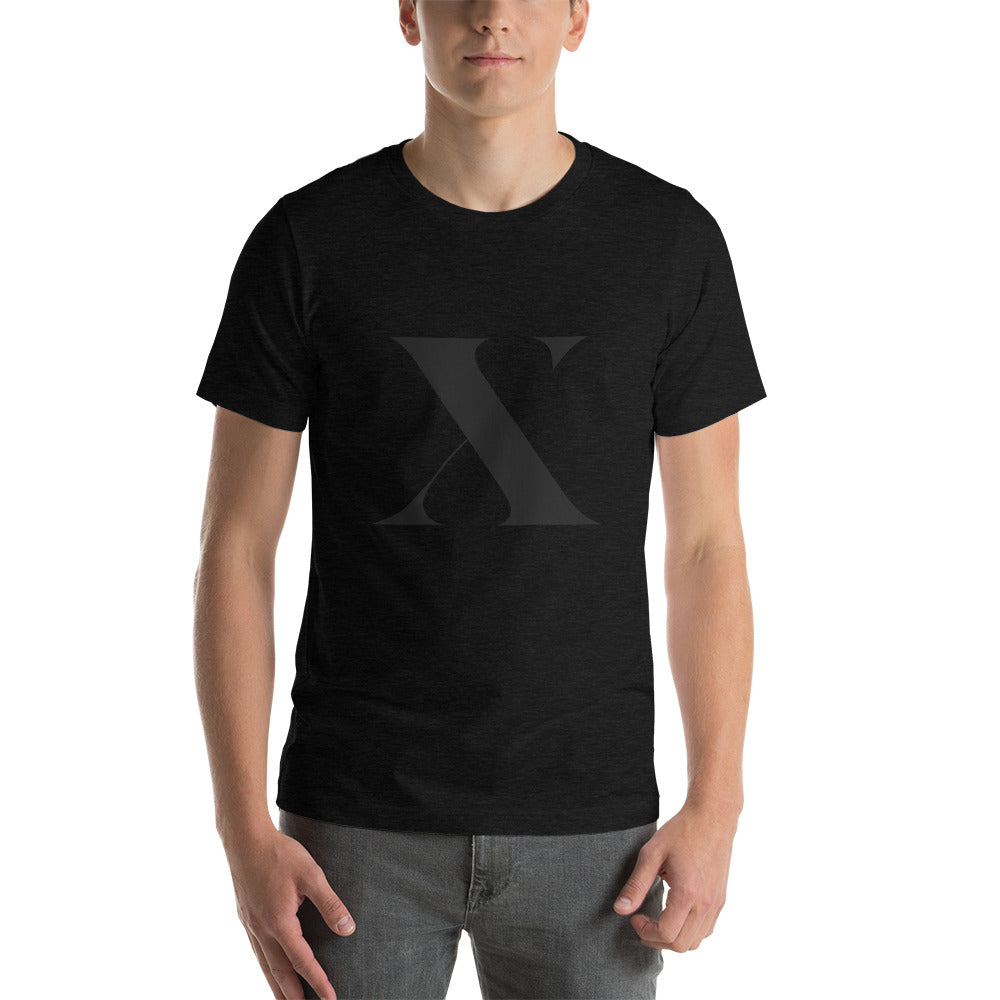 All Black X Short Sleeve Unisex T-Shirt