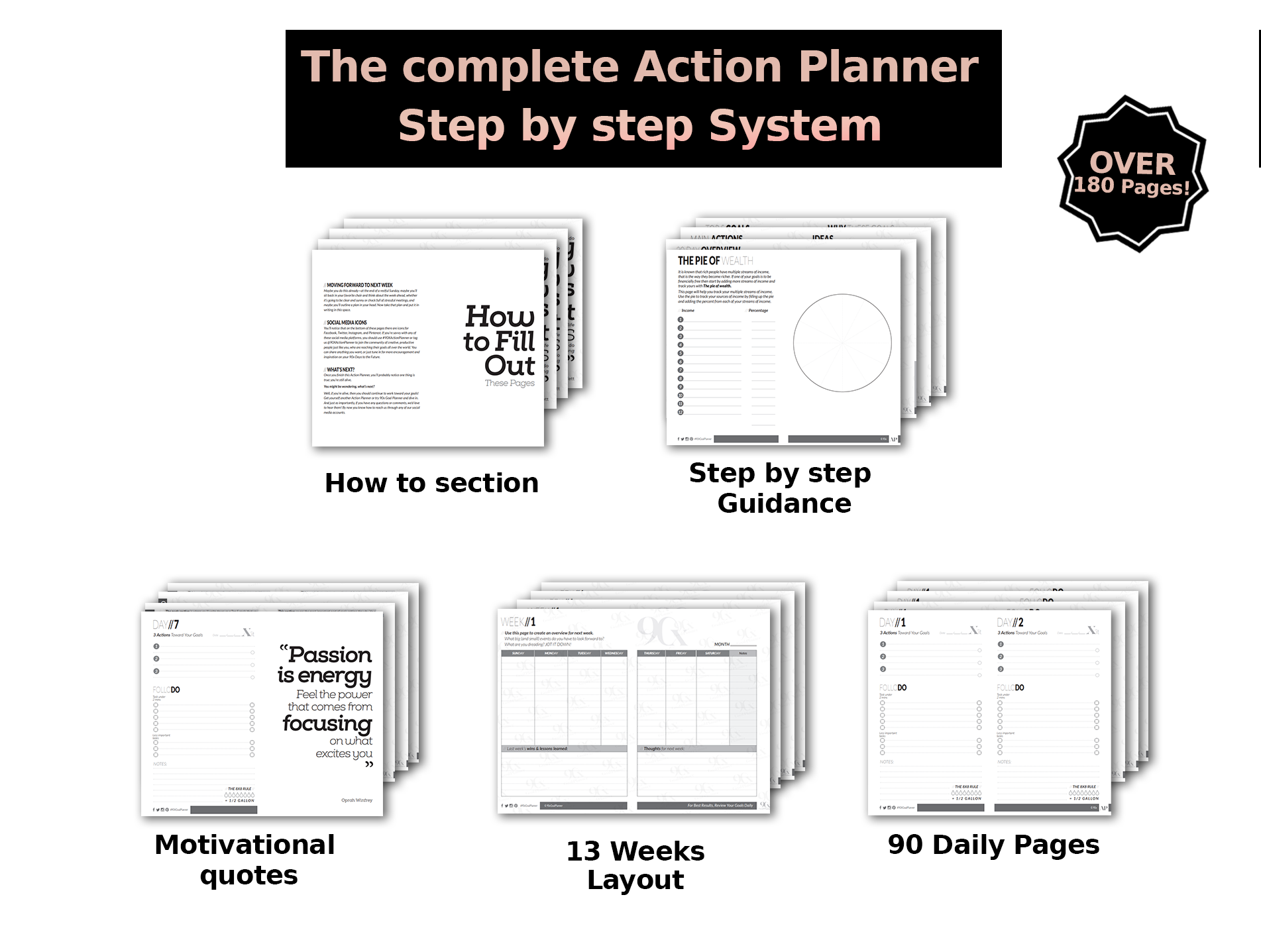 Action Planner Table 90X® Action Planner - The BEST Goal Planner used by thousands